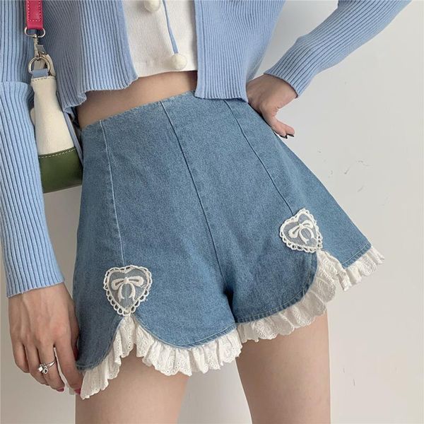 women's shorts high waist lace irregular s-4xl cute lolita girls denim japanese sweet summer kawaii blue jean, White;black
women's shorts high waist lace irregular s-4xl cute lolita girls denim japanese sweet summer kawaii blue jean, White;black
