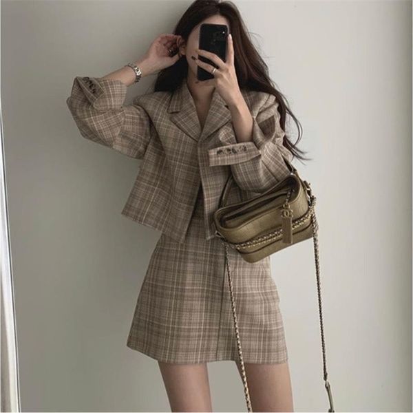 ol office women's suits korean chic fashion temperament short jacket skirt two-piece clothes for fall outwear 210517, White
ol office women's suits korean chic fashion temperament short jacket skirt two-piece clothes for fall outwear 210517, White