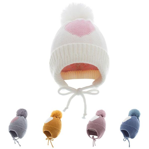 caps & hats winter baby hat heart print pompom knitted kids boys girls beanie warm thick ear protection cap adjustable children bonnet, Yellow
caps & hats winter baby hat heart print pompom knitted kids boys girls beanie warm thick ear protection cap adjustable children bonnet, Yellow