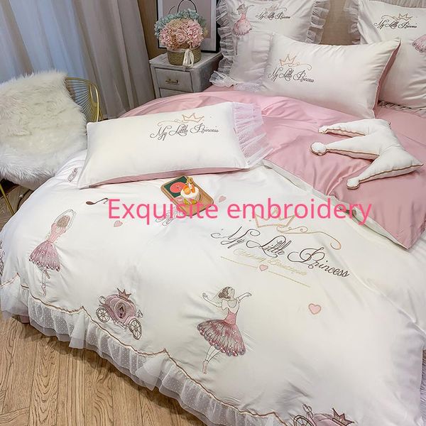 bedding sets princess style 60 four-piece cotton ballet girls embroidered lace duvet cover children's
bedding sets princess style 60 four-piece cotton ballet girls embroidered lace duvet cover children's