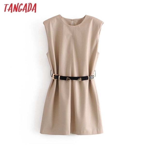 tangada autumn fashion women pu leather dress sleeveless office ladies mini dress with slash qn54 210409, Black;gray
tangada autumn fashion women pu leather dress sleeveless office ladies mini dress with slash qn54 210409, Black;gray