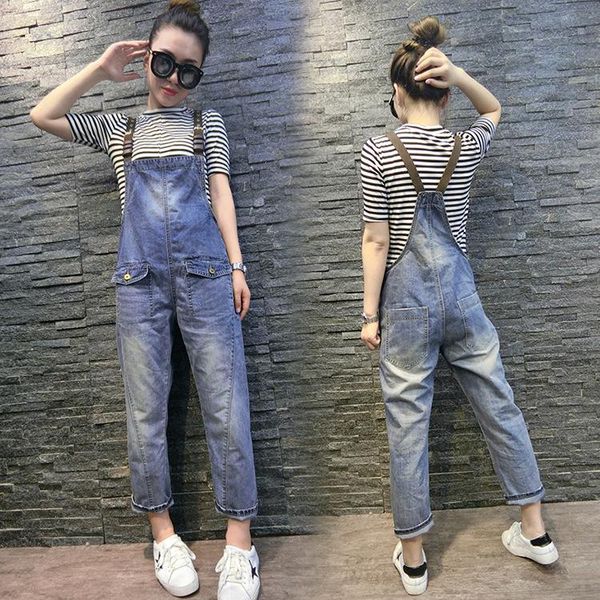 women's jumpsuits & rompers fashion women denim jumpsuit ladies summer loose jeans female casual plus size overall playsuit with pocket, Black;white
women's jumpsuits & rompers fashion women denim jumpsuit ladies summer loose jeans female casual plus size overall playsuit with pocket, Black;white