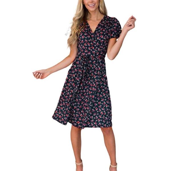 bohemia female v-neck short sleeve waistband a-line sundress for women casual floral knee-length high waist dress vestido mujer 210604, Black;gray
bohemia female v-neck short sleeve waistband a-line sundress for women casual floral knee-length high waist dress vestido mujer 210604, Black;gray