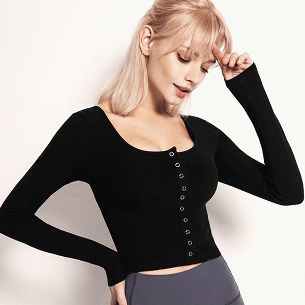 yoga outfits fitness t-shirt women sport long sleeve solid crop slim neckline hidden button clothes for running girl, White;red
yoga outfits fitness t-shirt women sport long sleeve solid crop slim neckline hidden button clothes for running girl, White;red