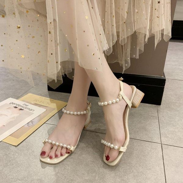 summer 2021 women casual thick sandals student sweet beads pearl shoes soft antiskid sole footwear party, Black
summer 2021 women casual thick sandals student sweet beads pearl shoes soft antiskid sole footwear party, Black
