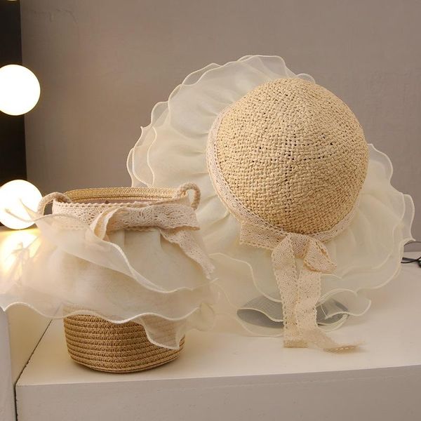 wide brim hats kid straw hat 2021 cute lace sun protection floppy beach cap for girls children panama kids 3-8 years, Blue;gray
wide brim hats kid straw hat 2021 cute lace sun protection floppy beach cap for girls children panama kids 3-8 years, Blue;gray