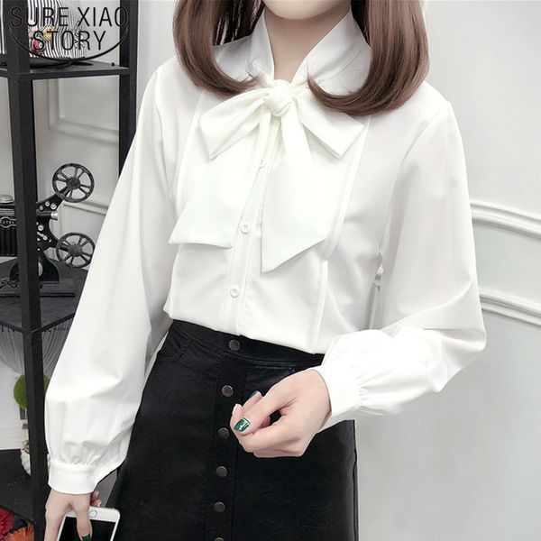 long sleeve plus size womens and blouses bow chiffon women white solid shirt v-neck puff ladies 5054 50 210510
long sleeve plus size womens and blouses bow chiffon women white solid shirt v-neck puff ladies 5054 50 210510