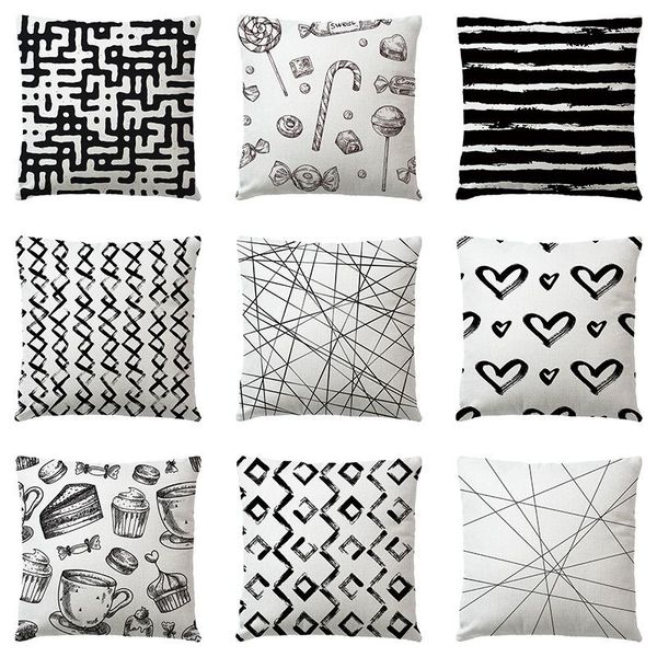 cushion/decorative pillow simple black and white abstract love geometry series linen decorative home decor
cushion/decorative pillow simple black and white abstract love geometry series linen decorative home decor