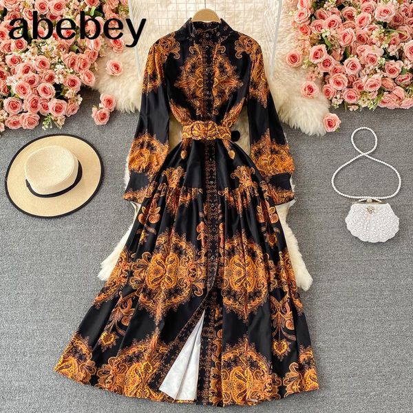 casual dresses 2021 spring autumn vintage stand collar long sleeve dress high waist lace up single breasted print a-line, Black;gray
casual dresses 2021 spring autumn vintage stand collar long sleeve dress high waist lace up single breasted print a-line, Black;gray