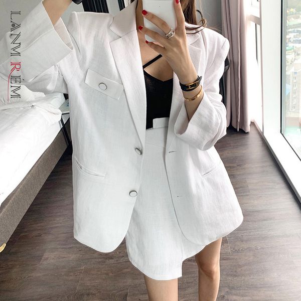 women white brief single breasted blazer lapel long sleeve loose fit jacket fashion tide spring autumn 2e1215 210507, White;black
women white brief single breasted blazer lapel long sleeve loose fit jacket fashion tide spring autumn 2e1215 210507, White;black