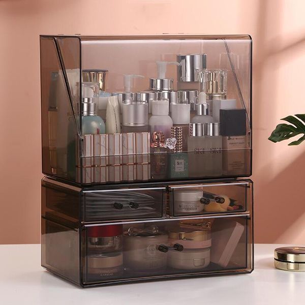 bathroom storage & organization large-capacity cosmetic box deskdust-proof skin care product rack transparent makeup lipstick finisher
bathroom storage & organization large-capacity cosmetic box deskdust-proof skin care product rack transparent makeup lipstick finisher