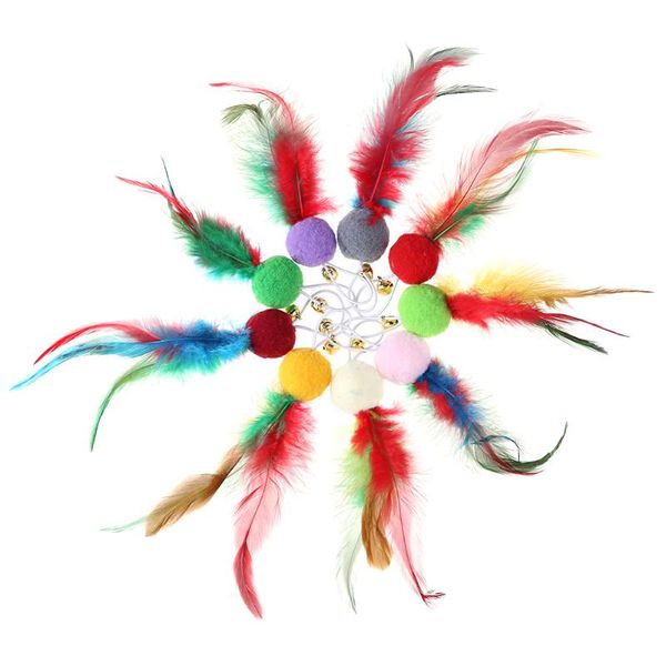 cat toys 12pcs feather teasing pet dogs mini funny puppy chew molar pompom ball bell sound interactive toy
cat toys 12pcs feather teasing pet dogs mini funny puppy chew molar pompom ball bell sound interactive toy