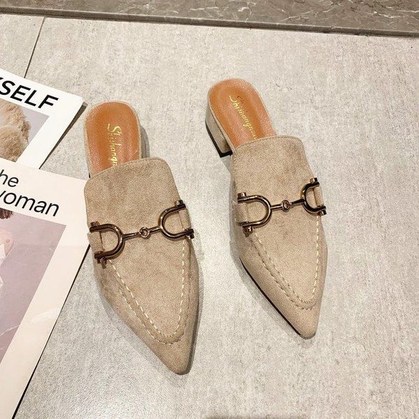 llogai summer low heel slippers women shoes pointed toe female slides woman outdoor buckle chain pantuflas de mujer, Black
llogai summer low heel slippers women shoes pointed toe female slides woman outdoor buckle chain pantuflas de mujer, Black