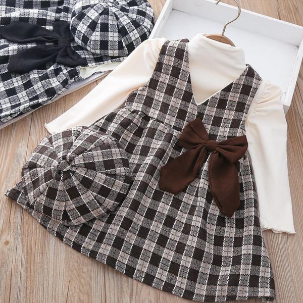 clothing sets 2021 autumn and winter girls' plaid vest dress +puff sleeve plush bottoming shirt, White
clothing sets 2021 autumn and winter girls' plaid vest dress +puff sleeve plush bottoming shirt, White