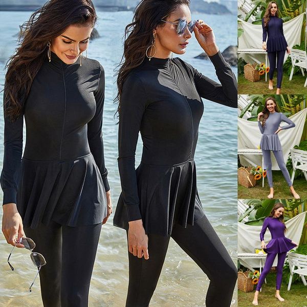ethnic clothing donsignet muslim swimsuit solid color long sleeve pants conservative beach surfing sunscreen one piece, Red
ethnic clothing donsignet muslim swimsuit solid color long sleeve pants conservative beach surfing sunscreen one piece, Red