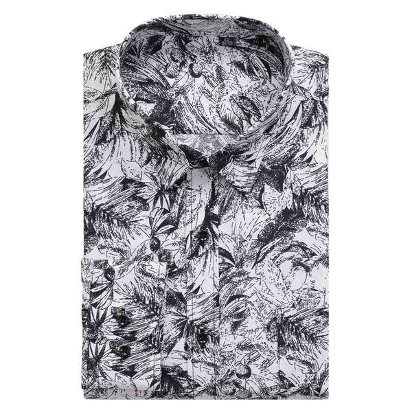 long sleeve 2021 spring fashion leaf print trend clothing shirt xxl-10xl, White;black
long sleeve 2021 spring fashion leaf print trend clothing shirt xxl-10xl, White;black