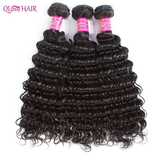human hair bulks qlove peruvian deep wave 3/4 bundle 100% remy weave natural color 8-30 inch, Black
human hair bulks qlove peruvian deep wave 3/4 bundle 100% remy weave natural color 8-30 inch, Black