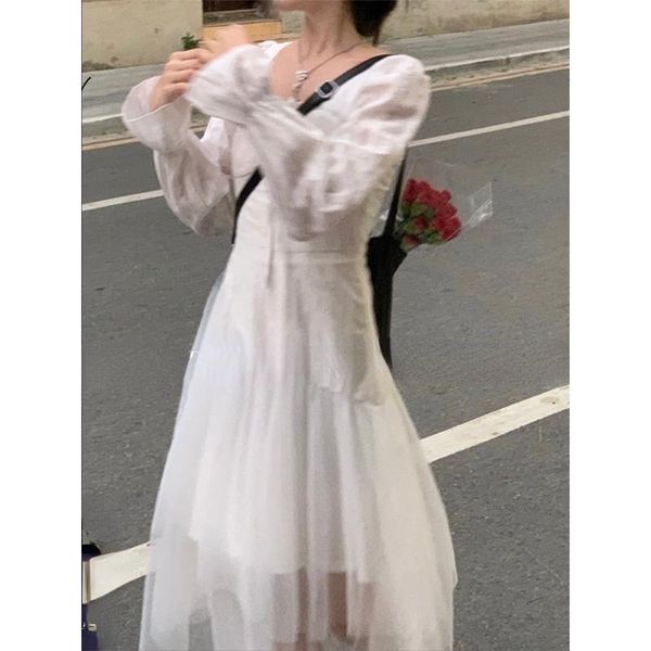 casual dresses white france elegant one-piece dress women sweet vintage evening party midi ladies retro korean style autumn 2021, Black;gray
casual dresses white france elegant one-piece dress women sweet vintage evening party midi ladies retro korean style autumn 2021, Black;gray