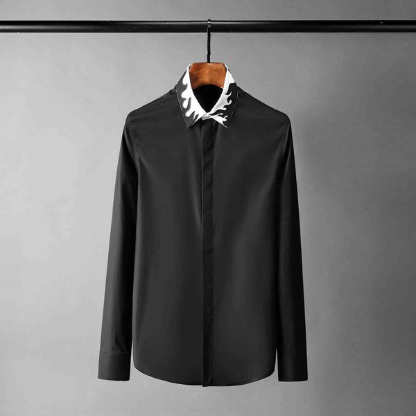 tee shirt shirt flame embroidered mens luxury long sleeve black white casual man plus size 4xl slim fit party male shirts, White;black
tee shirt shirt flame embroidered mens luxury long sleeve black white casual man plus size 4xl slim fit party male shirts, White;black