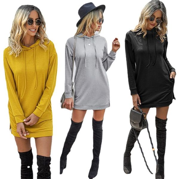 casual dresses long-sleeved solid color thin product 2021 autumn and winter fashion slim slimming hooded women's dress wy203s4050, Black;gray
casual dresses long-sleeved solid color thin product 2021 autumn and winter fashion slim slimming hooded women's dress wy203s4050, Black;gray