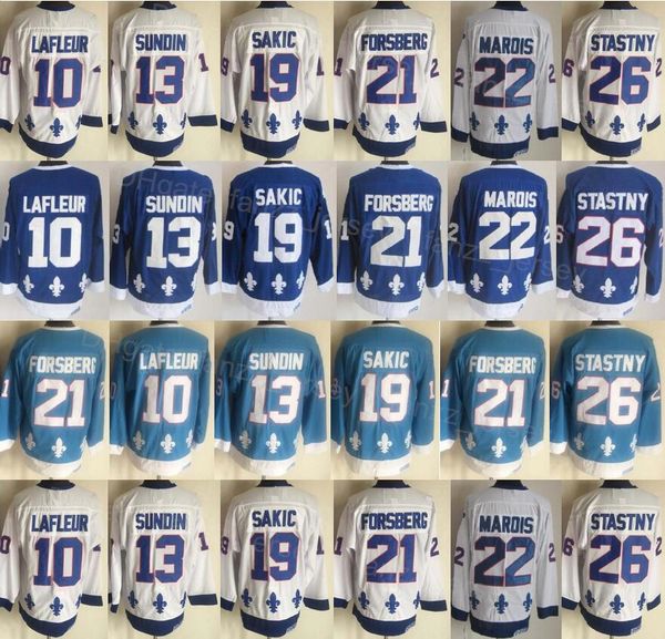 men retro ice hockey vintage 21 peter forsberg jersey 26 peter stastny 10 guy lafleur 13 mats sundin 19 joe sakic ccm home navy blue white b, Black;red
men retro ice hockey vintage 21 peter forsberg jersey 26 peter stastny 10 guy lafleur 13 mats sundin 19 joe sakic ccm home navy blue white b, Black;red