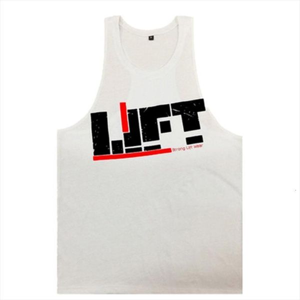 men gym singlet tank loose breathable bodybuilding for summer bmf88, White;black