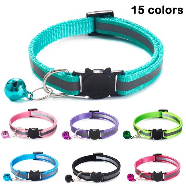 cat collars & leads 15 colors cats bells adjustable nylon buckles fashion reflective pet collar head pattern supplies for accessories
cat collars & leads 15 colors cats bells adjustable nylon buckles fashion reflective pet collar head pattern supplies for accessories
