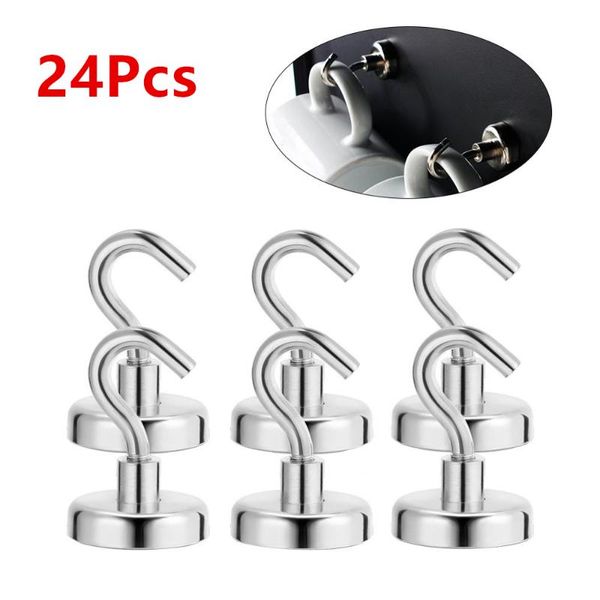 hooks & rails 24pcs/lot strong magnetic heavy duty wall hook hanger key coat cup hanging home kitchen storage organization
hooks & rails 24pcs/lot strong magnetic heavy duty wall hook hanger key coat cup hanging home kitchen storage organization