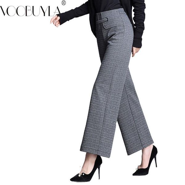 women's pants & capris voobuyla wide leg women elegant casual woolen trousers pantalon mujer 2021 spring big size high waist womens, Black;white
women's pants & capris voobuyla wide leg women elegant casual woolen trousers pantalon mujer 2021 spring big size high waist womens, Black;white