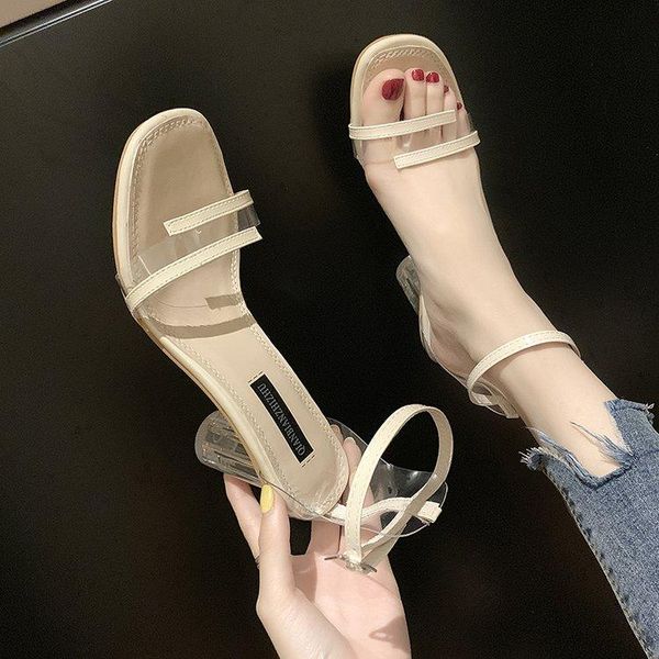 sandals transparent women 2021 summer korean fashion all-match crystal word thick heel elegant women's, Black
sandals transparent women 2021 summer korean fashion all-match crystal word thick heel elegant women's, Black