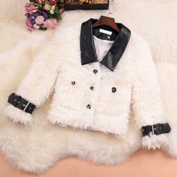 women's fur & faux women 2021 autumn winter jacket female soft casual bomber ladies fluffy long sleeve coats elegant outerwear c2241, Black
women's fur & faux women 2021 autumn winter jacket female soft casual bomber ladies fluffy long sleeve coats elegant outerwear c2241, Black