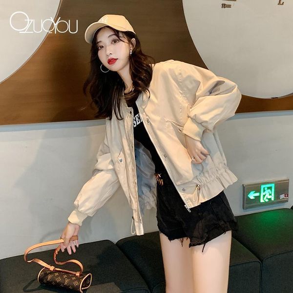 women's jackets outerwear baseball casual wear early fall khaki short jacket trend for women, Black;brown
women's jackets outerwear baseball casual wear early fall khaki short jacket trend for women, Black;brown