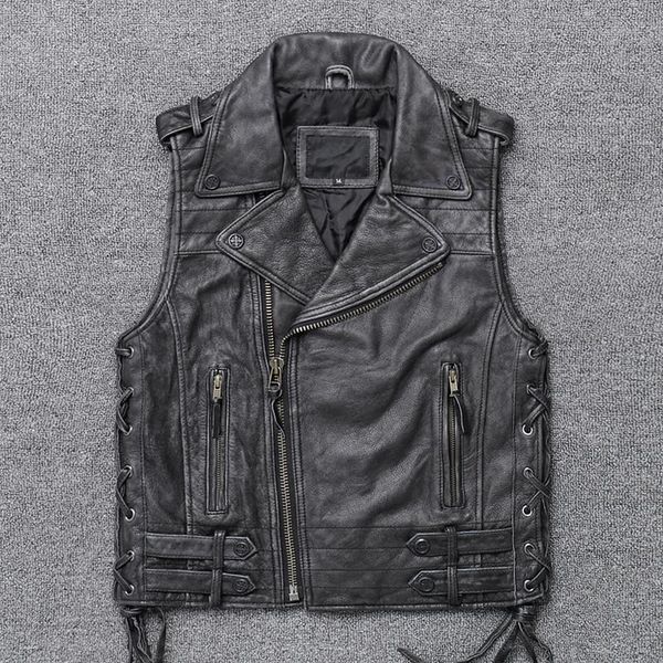 men's leather & faux heavy locomotive ma3 jia3 restoring ancient ways do old head layer cowhide lear jackets motorcycle suit style icon, Black
men's leather & faux heavy locomotive ma3 jia3 restoring ancient ways do old head layer cowhide lear jackets motorcycle suit style icon, Black