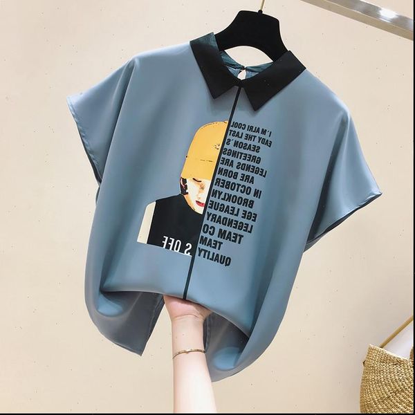 summer womens shirt round neck short sleeve chiffon sweet cartoon print women blouses casual white female blusas
summer womens shirt round neck short sleeve chiffon sweet cartoon print women blouses casual white female blusas