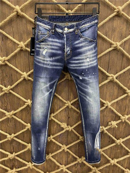 2021 summer classic hole men's jeans holed motorcycle rock tight slim striped fashion pants size 28-30-32-34-36-38 t26, Blue
2021 summer classic hole men's jeans holed motorcycle rock tight slim striped fashion pants size 28-30-32-34-36-38 t26, Blue