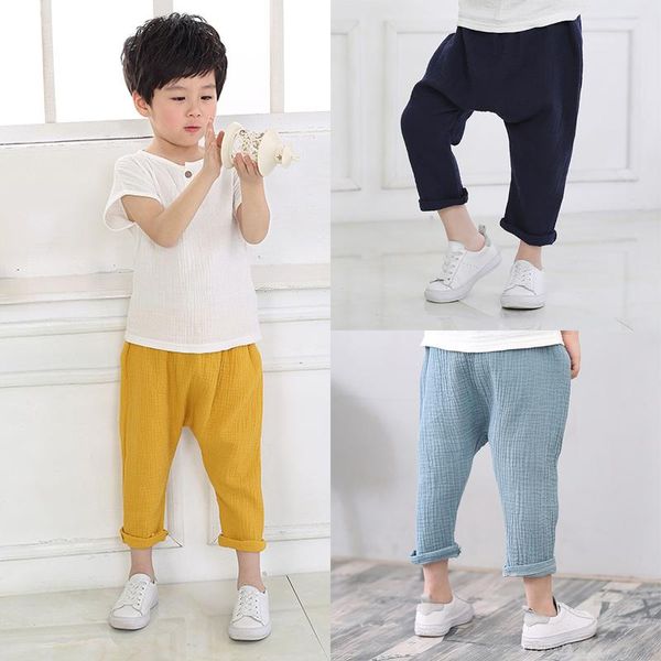 boys girls summer solid color drawstring linen pleated children ankle-length pants for kids harem clothing trousers, Blue
boys girls summer solid color drawstring linen pleated children ankle-length pants for kids harem clothing trousers, Blue