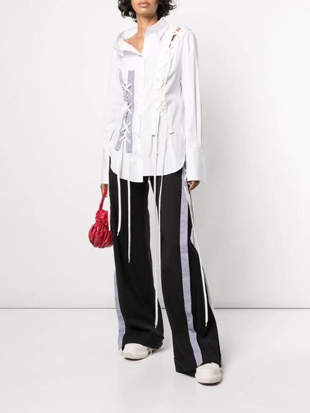 women's two piece pants 2021 autumn casual women striped patchwork white long sleeve lace up shirt blouse with chic suits sets ddxgz2 8
women's two piece pants 2021 autumn casual women striped patchwork white long sleeve lace up shirt blouse with chic suits sets ddxgz2 8