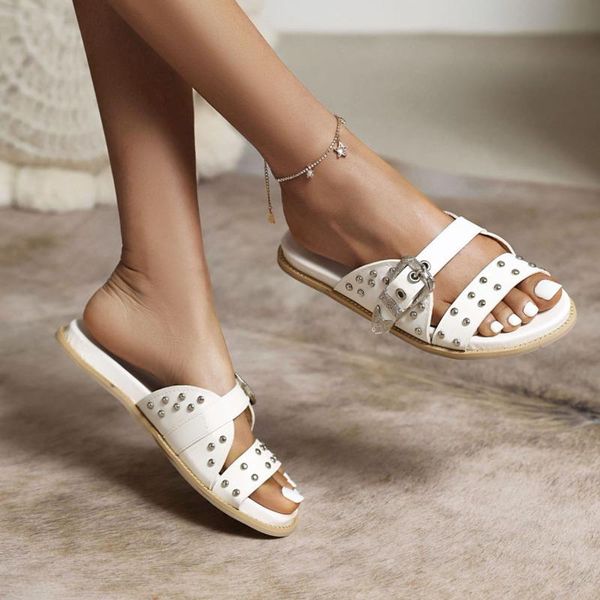 slippers 2021 women's punk buckle strap female shoes open toe ladies outside beach rivet retro women sandals slipper, Black
slippers 2021 women's punk buckle strap female shoes open toe ladies outside beach rivet retro women sandals slipper, Black