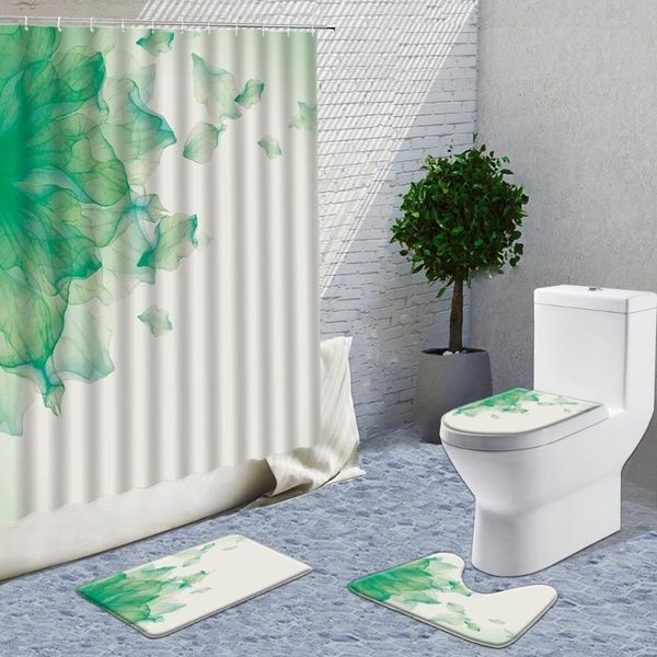 shower curtains green hand drawn plant leaves fabric 4pcs decor bathroom curtain set anti-skid flannel rugs toilet cover
shower curtains green hand drawn plant leaves fabric 4pcs decor bathroom curtain set anti-skid flannel rugs toilet cover