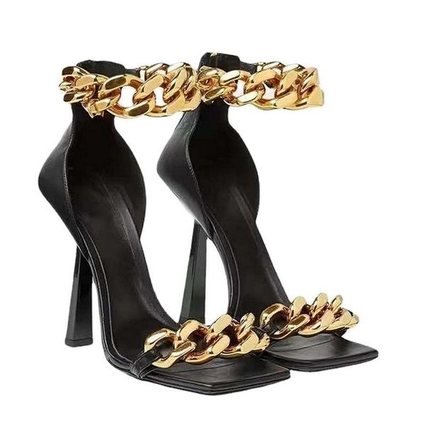 sandals luxury designer women shoes ankle strap with chain high heel pumps square toe for summer 2021 sapatos de mujer, Black
sandals luxury designer women shoes ankle strap with chain high heel pumps square toe for summer 2021 sapatos de mujer, Black