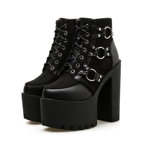 boots fashion platform wedge ultra high heels women motorcycle casual lace-up zip autumn winter chunky shoes warm short, Black
boots fashion platform wedge ultra high heels women motorcycle casual lace-up zip autumn winter chunky shoes warm short, Black