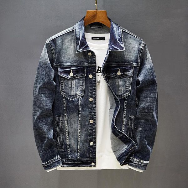 men's jackets elasticity denim jacket spring autumn fashion retro pocket design coat male casual streetwear brand clothes, Black;brown
men's jackets elasticity denim jacket spring autumn fashion retro pocket design coat male casual streetwear brand clothes, Black;brown