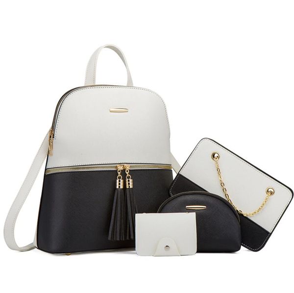 fashion color matching womens backpack pu 4 piece set design multi-style ladies bag outdoor leisure shoulder bags
fashion color matching womens backpack pu 4 piece set design multi-style ladies bag outdoor leisure shoulder bags