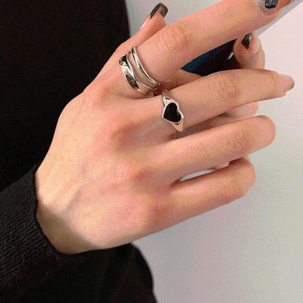 cluster rings ins simple vintage black love epoxy ring personality exquisite adjustable heart for women girls fashion jewelry gift, Golden;silver
cluster rings ins simple vintage black love epoxy ring personality exquisite adjustable heart for women girls fashion jewelry gift, Golden;silver