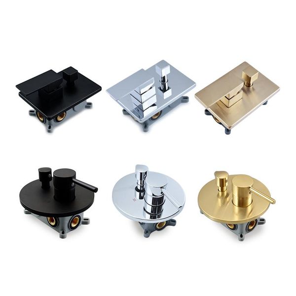 round square chrome black golden brass shower faucet mixing valve 2 ways concealed embedded box wall mount bathroom sets
round square chrome black golden brass shower faucet mixing valve 2 ways concealed embedded box wall mount bathroom sets