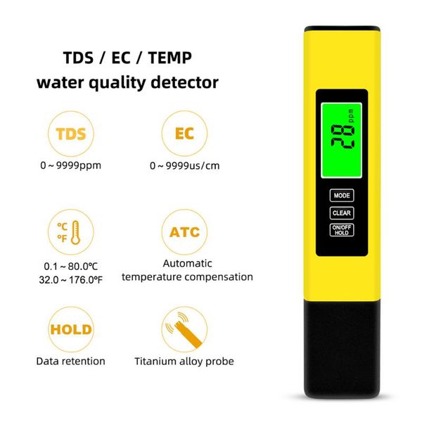meters kkmoon 3 in 1 water quality tester analyzer tds/ec/temperature meter data hold backlight display tph01648a
meters kkmoon 3 in 1 water quality tester analyzer tds/ec/temperature meter data hold backlight display tph01648a