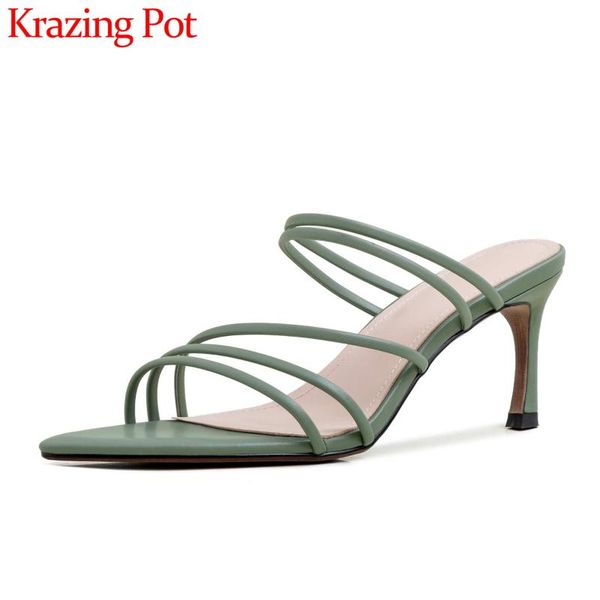 krazing pot arrival big size natural leather peep toe high heels slip on women mules limited customization shoes l10 sandals, Black
krazing pot arrival big size natural leather peep toe high heels slip on women mules limited customization shoes l10 sandals, Black