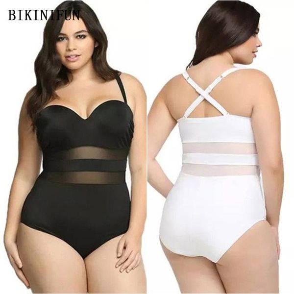 solid color monokini women plus size beachwear mesh patchwork swimsuit l-4xl girl push up one piece suit swimwear one-piece suits
solid color monokini women plus size beachwear mesh patchwork swimsuit l-4xl girl push up one piece suit swimwear one-piece suits
