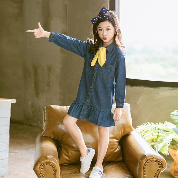 girl's dresses 2021 autumn fashion cute girls denim dress children clothing kids casual party princess clothes tutu, Red;yellow
girl's dresses 2021 autumn fashion cute girls denim dress children clothing kids casual party princess clothes tutu, Red;yellow