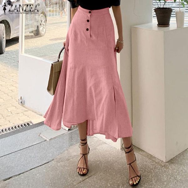 skirts 2021 fashion long women elegant cotton skirt zanzea solid a line holiday casual high waist split oversize, Black
skirts 2021 fashion long women elegant cotton skirt zanzea solid a line holiday casual high waist split oversize, Black